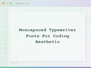 Monospaced Typewriter Fonts for Coding Aesthetic