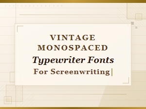 Vintage Monospaced Typewriter Fonts for Screenwriting and Film Scripts